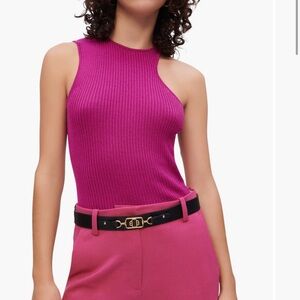 Maje Asymmetrical knitted tank top size 1 (fits like (2-4 US)
